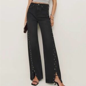 NWT Reformation Cary High Rise Slouchy Wide Leg Jeans Sz 26